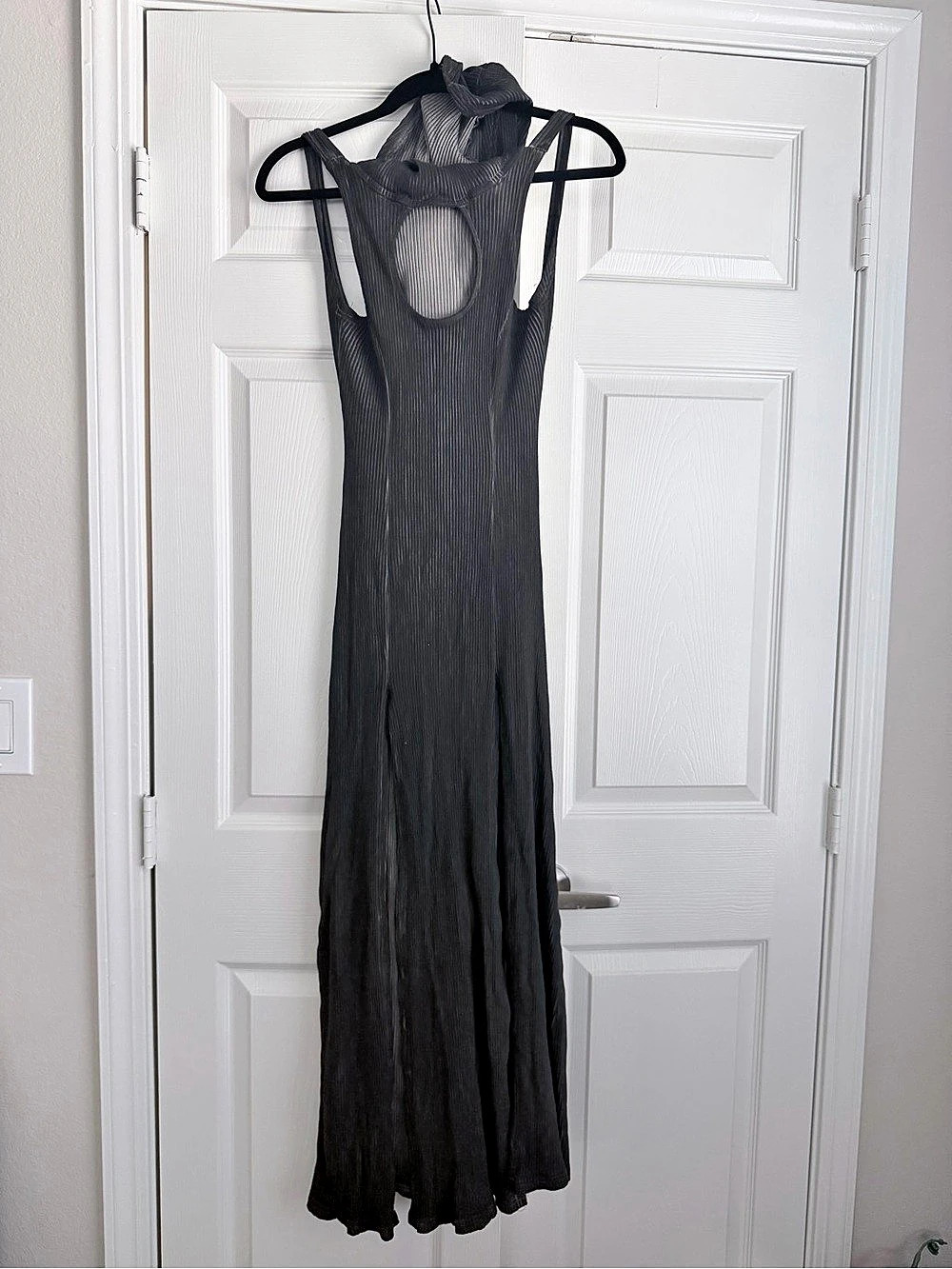 Dolls Kill Darker Wavs Black Maxi Dress Like New